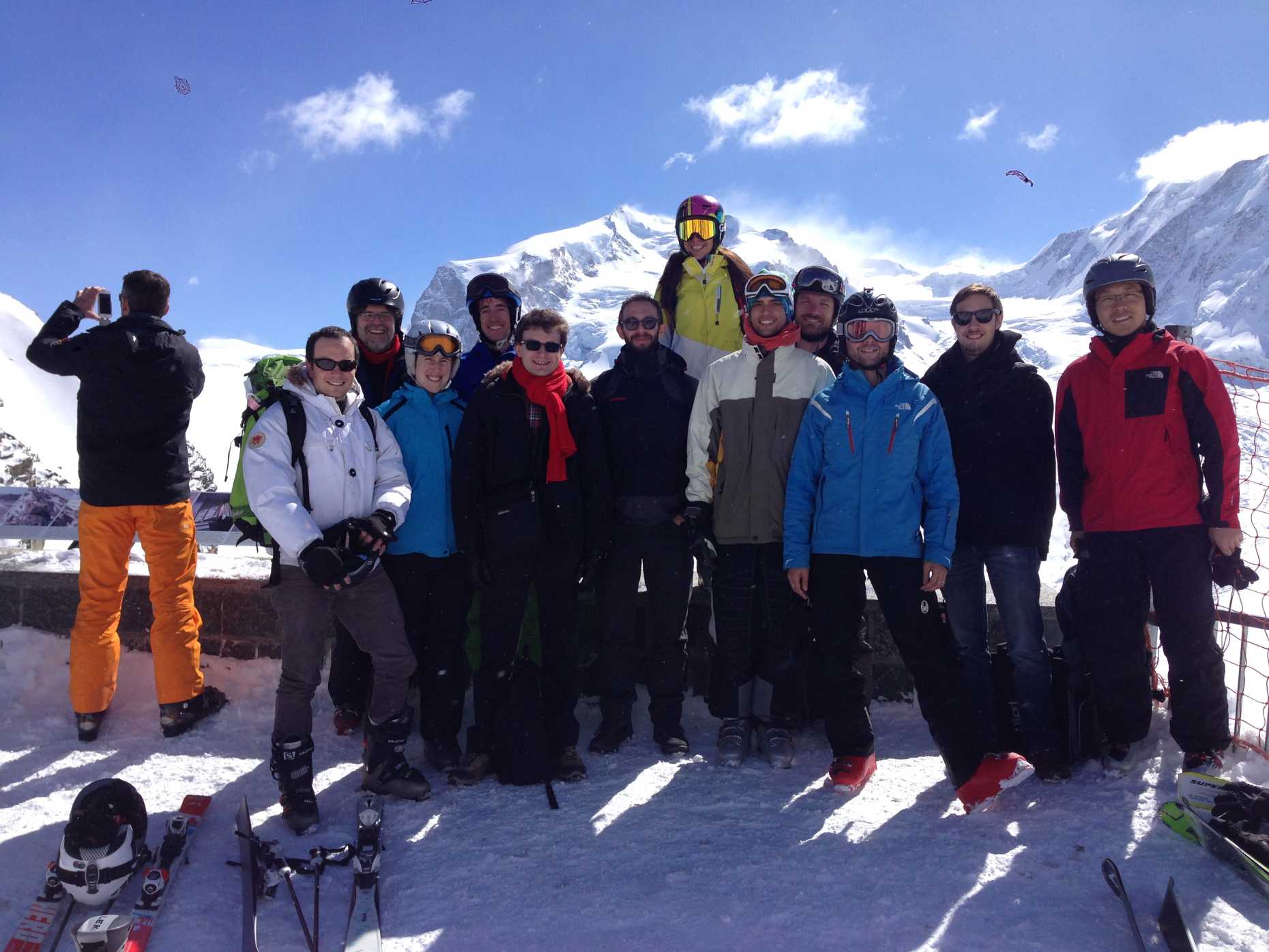 Enlarged view: Group skiing @ Zermatt, 2015