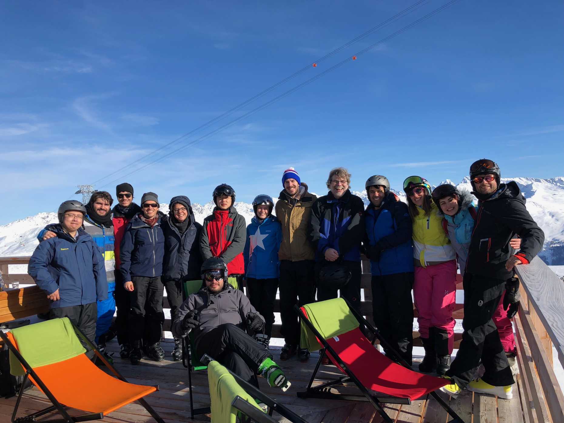 Enlarged view: Group skiing @ Davos 2018