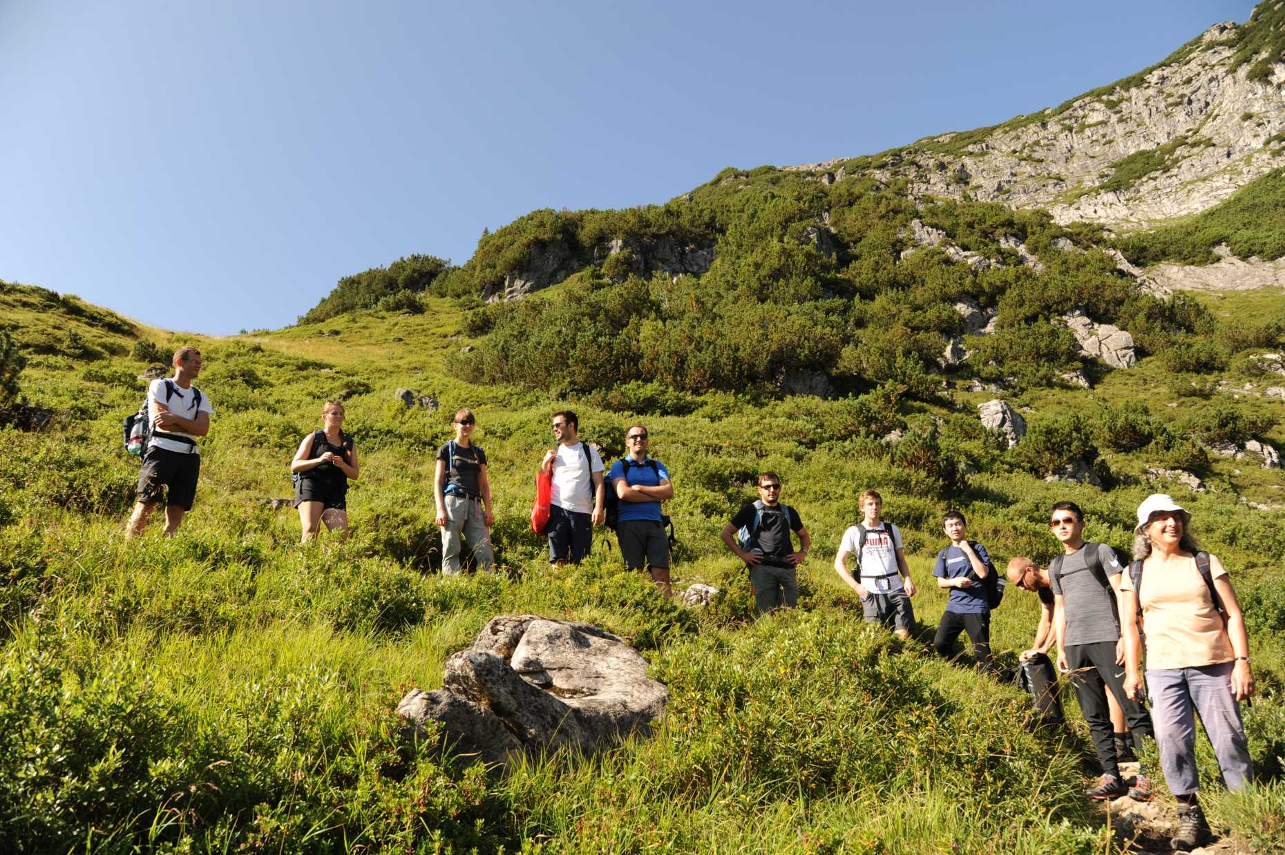 Enlarged view: Joint group hiking with Strasser Group TU Wien @ Vandas 2019