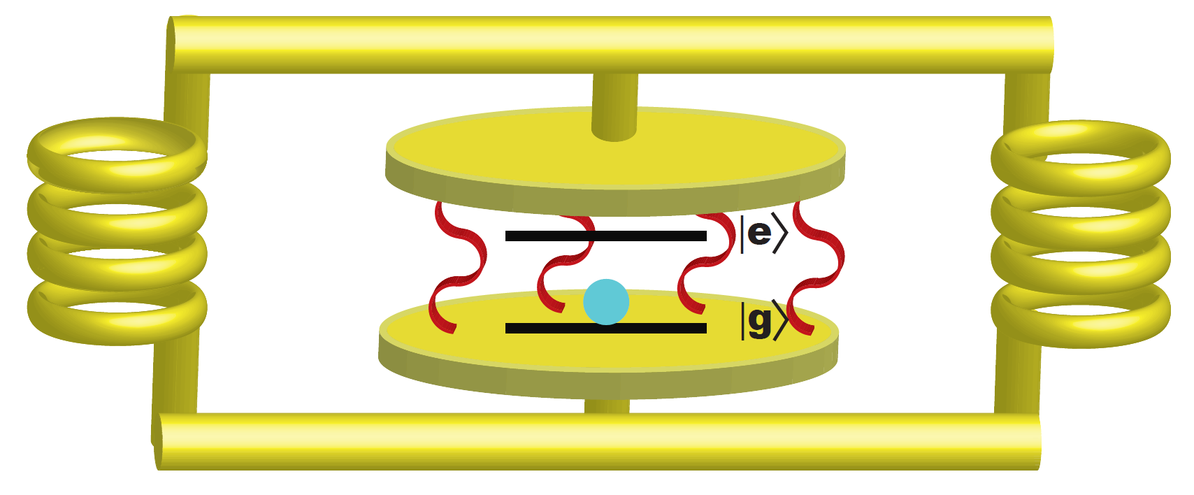 Fig. 1: Schematic of an idealized strong light-matter coupling experiment.
